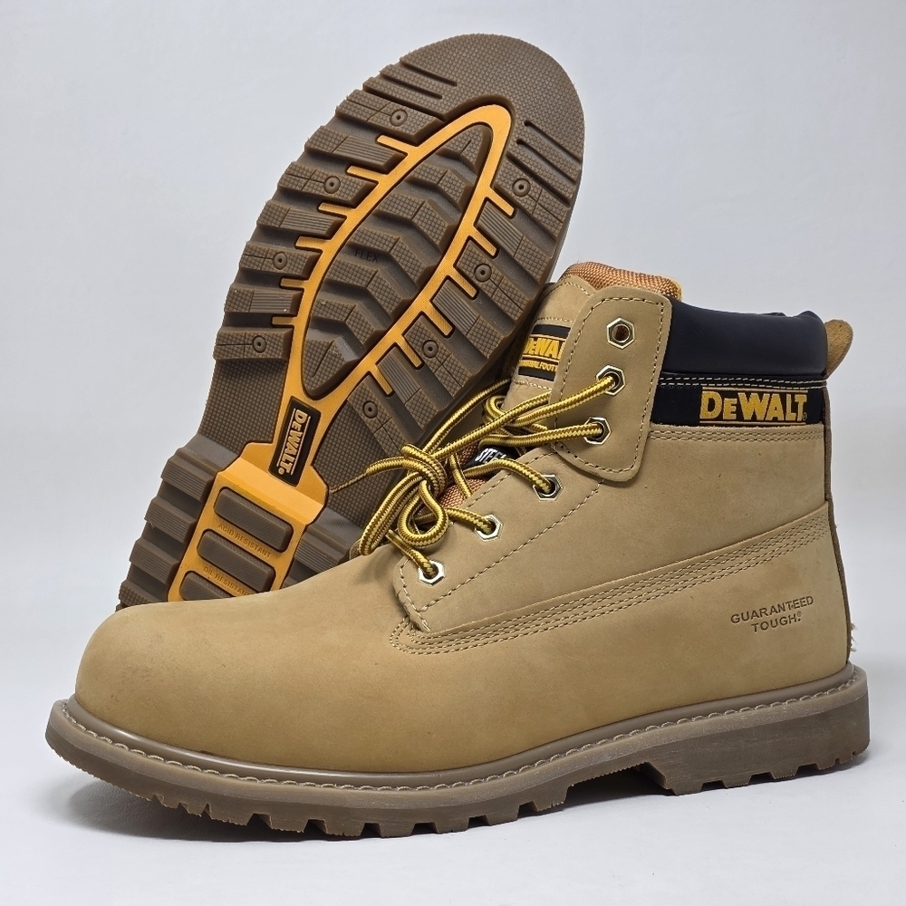 DeWALT Hancock Men’s Size 10.5M S3 Honey Safety Steel Toe Leather Ankle Boot New
